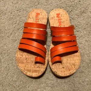 Korks Sandals Orange Sz 6